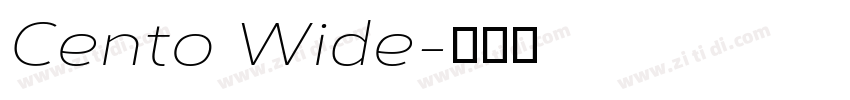 Cento Wide字体转换